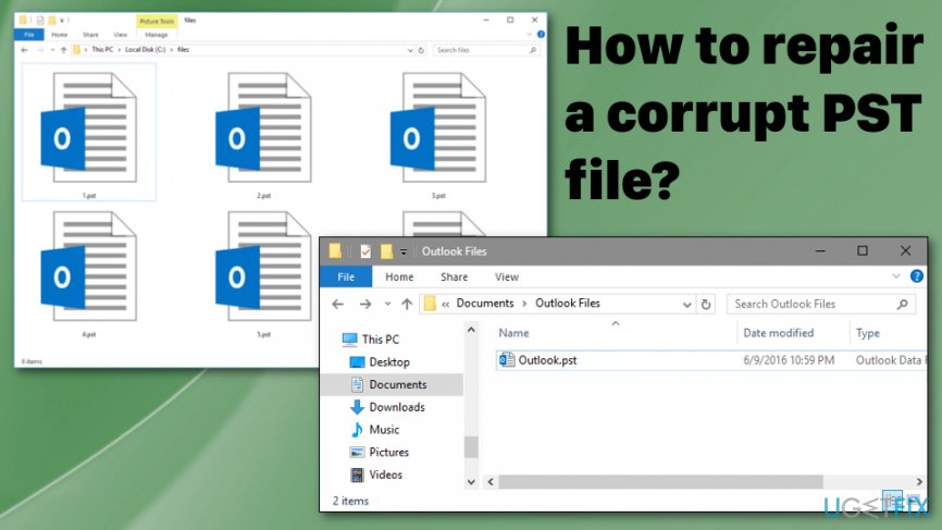 where do you find corrupted files in outlook